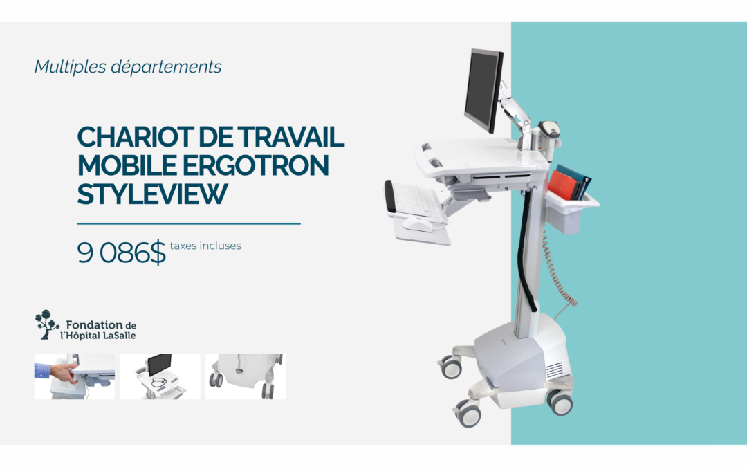 CHARIOT DE TRAVAIL MOBILE ERGOTRON STYLEVIEW