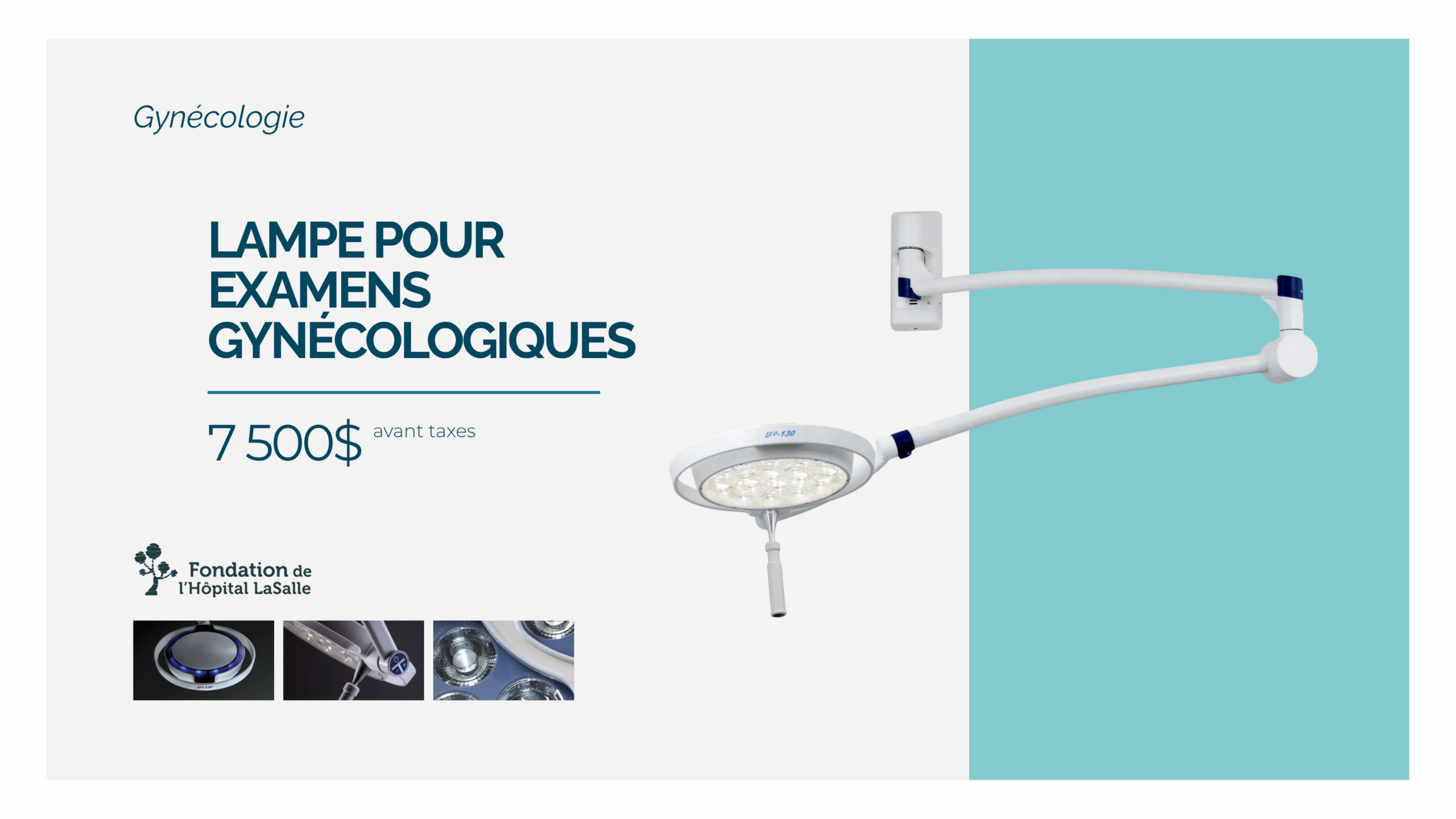 Lampe pur examens gynécologiques